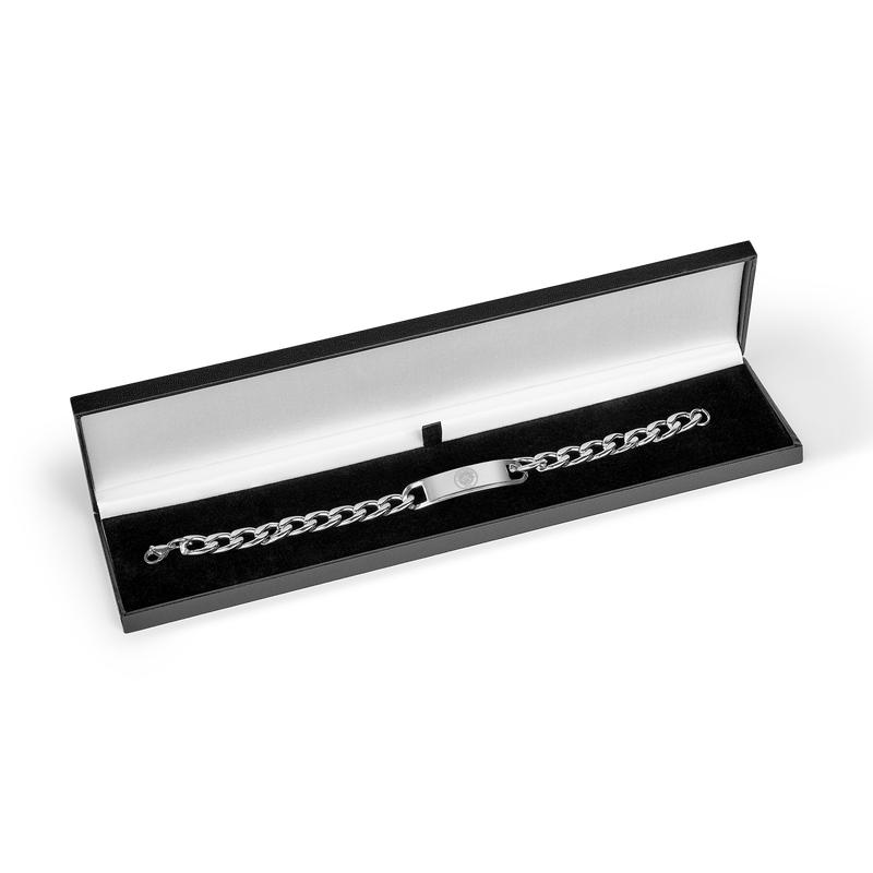 MCFC CREST CHUNKY CHAIN BRCLT - silver