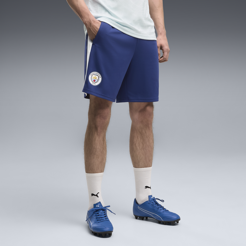 MCFC TR TRAINING POCKET SHORTS - Blue Jewel-Dewdrop