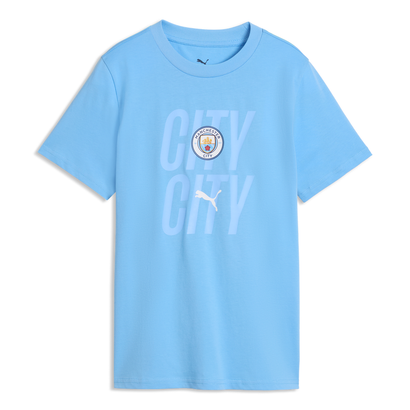 Kids' Man City FtblCulture Tee 2026/27  blue-dewdrop - Check out all Manchester City t-shirts online - Official Manchester City FC store