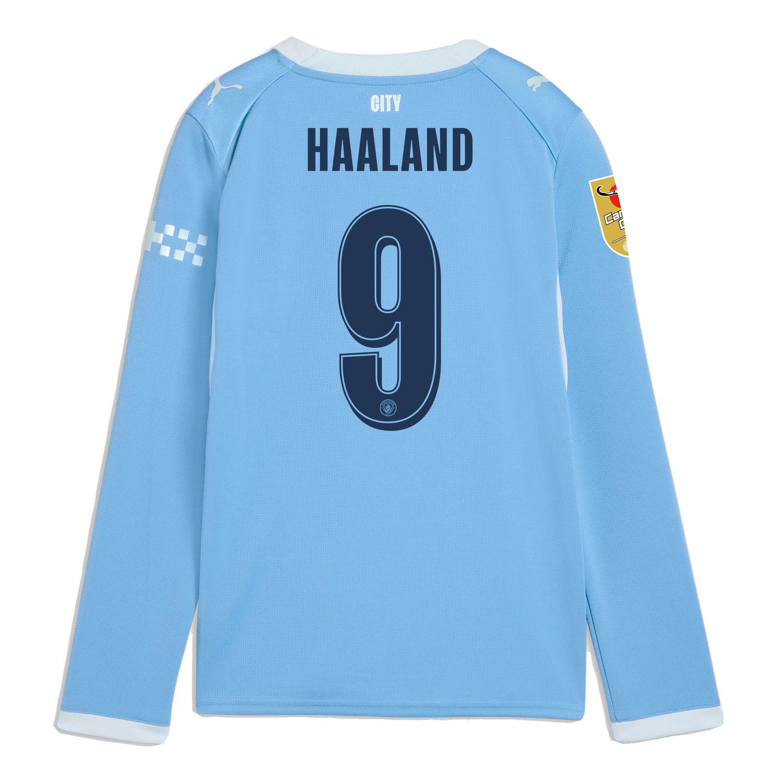 Kids' Manchester City Home Jersey 2026/27 Long Sleeve With HAALAND