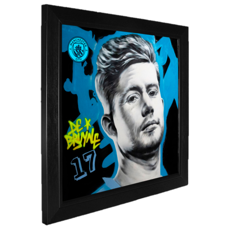 MCFC FW DE BRUYNE MURAL PRINT - Blue