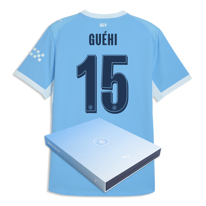 Man City Home Authentic Jersey 2026/27 With GUÉHI 15 Printing in Gift Box  blue-icy blue - Size M from polyester for males