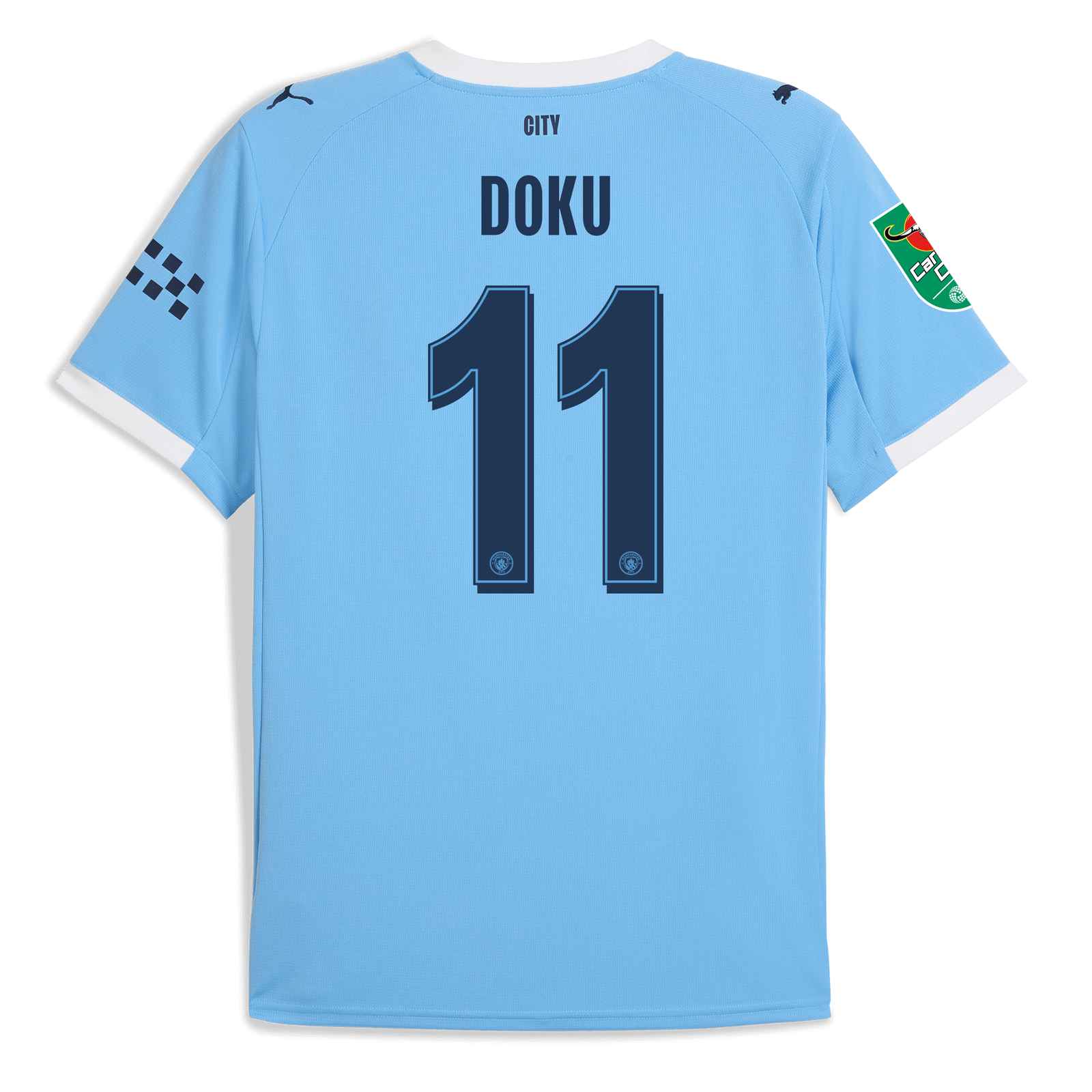 【25/26 シーズン】マンチェスター・シティ CL仕様 DOKU Mサイズ マンチェスター・シティ 2025/26 ズ ホームユニフォーム（ DOKU