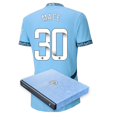 Manchester City Authentic Home Jersey 2024/25 with MACE 30 printing in Gift Box