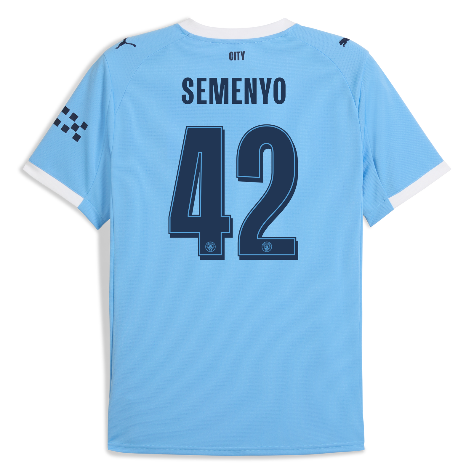 マンチェスター・シティ SEMENYO 42 ユニホーム Manchester City Home Jersey 2025/26 With SEMENYO 42 Printing