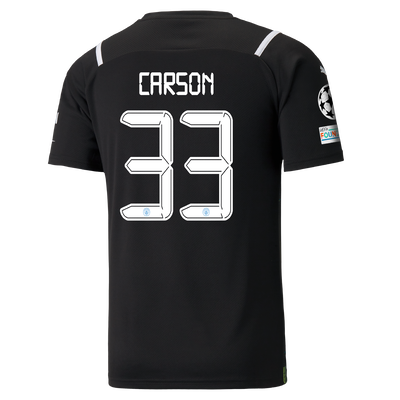Manchester City Goalkeeper Shirt 21/22 with Scott Carson printing