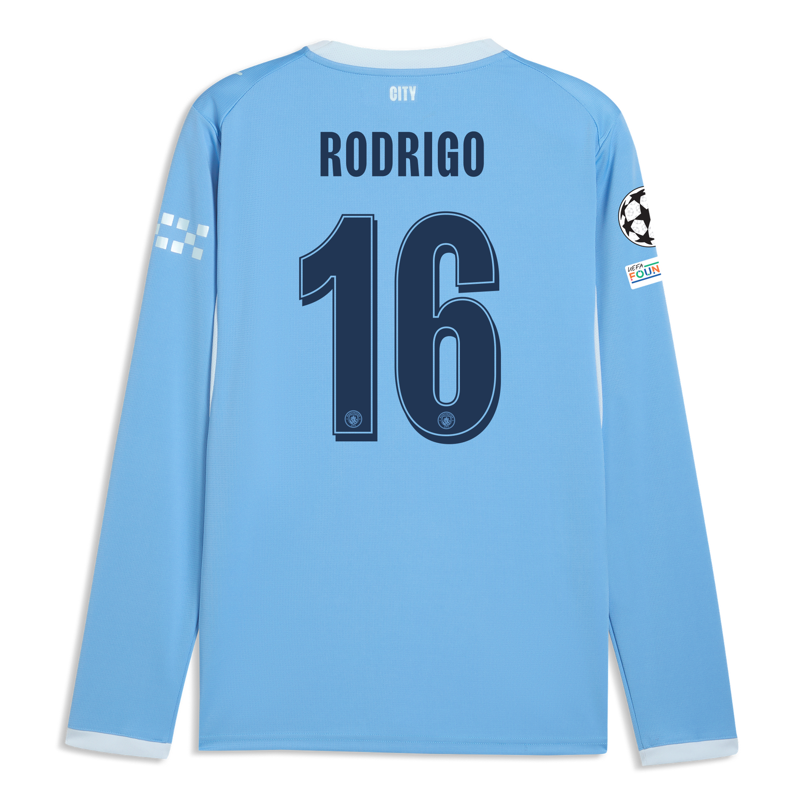 マンチェスター・シティ RODRIGO 16番 シャツ Manchester City Home Jersey 2026/27 Long Sleeve With RODRIGO 16