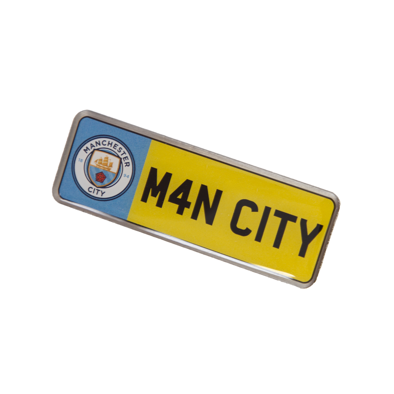 MCFC FW LICENSE PLATE BADGE - yellow