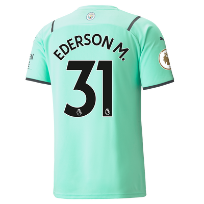 Manchester City Goalkeeper Shirt 21/22 with Ederson printing