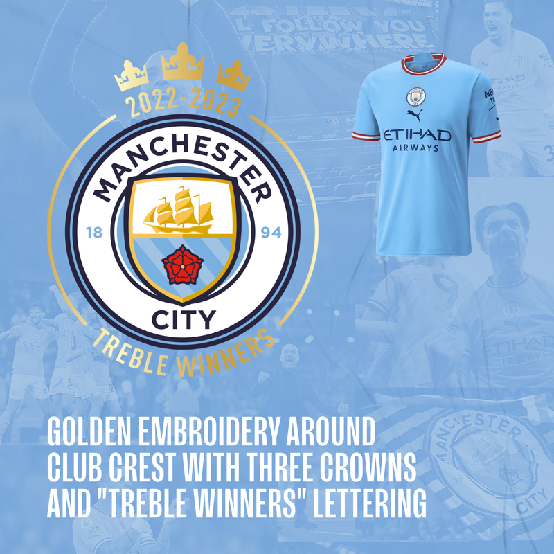 Manchester City Treble Winners Commemorative Jersey 2022/23 In Gift Box