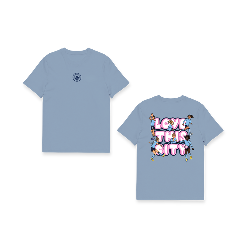 MCFC AFTA LOVE THIS CITY TEE - blue