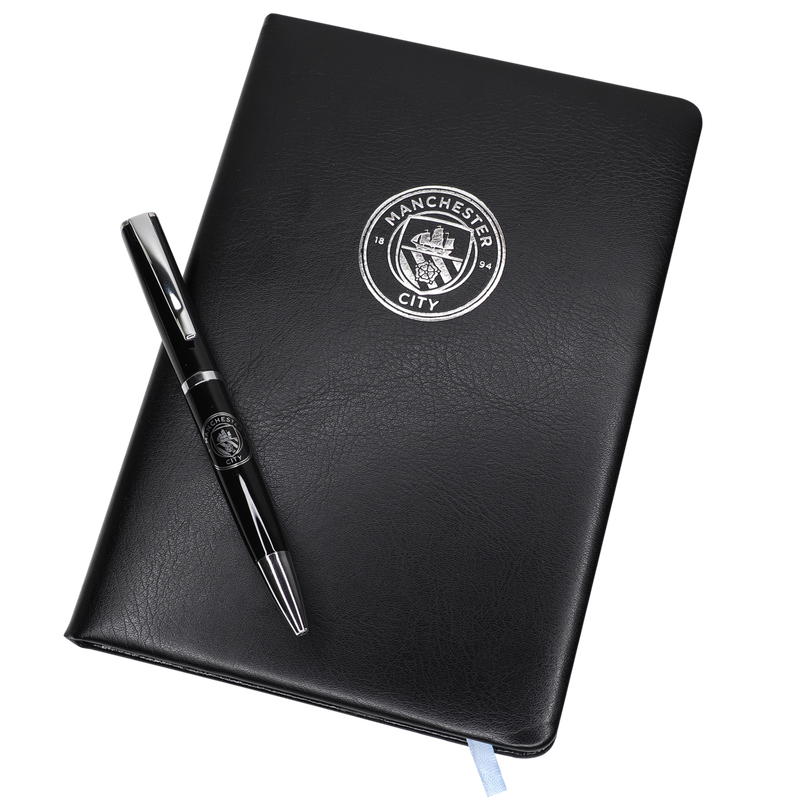 MCFC LUXURY NOTEPAD & PEN SET - black