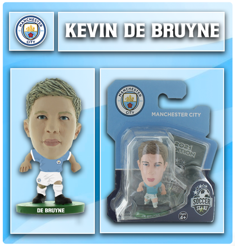 MCFC FW SOCCERSTARZ DE BRUYNE MINIFIGURE - light blue