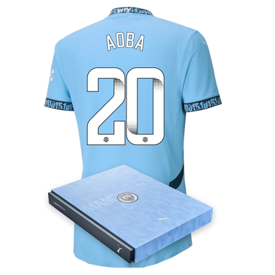 Manchester City Authentic Home Jersey 2024/25 With AOBA 20 Printing