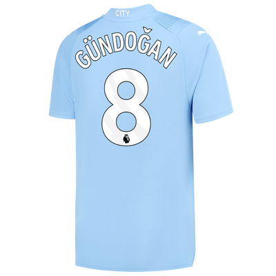Manchester City Home Jersey 2023/24 with GÜNDOĞAN 8 printing