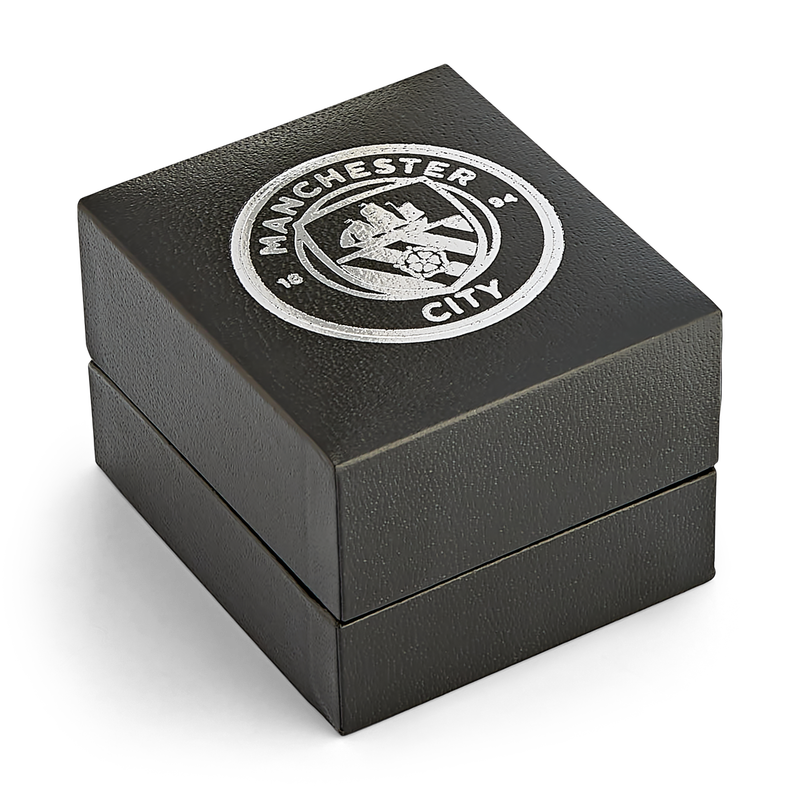 MCFC SS OBLONG CREST SIG RING - silver