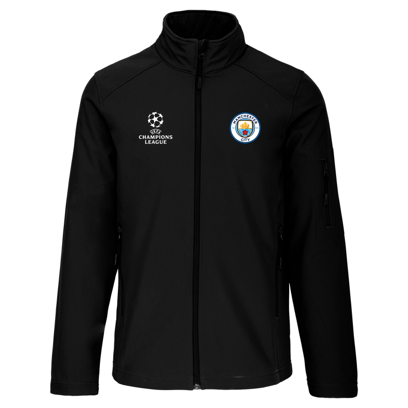 MCFC FW UCL CREST SOFTSHELL - black