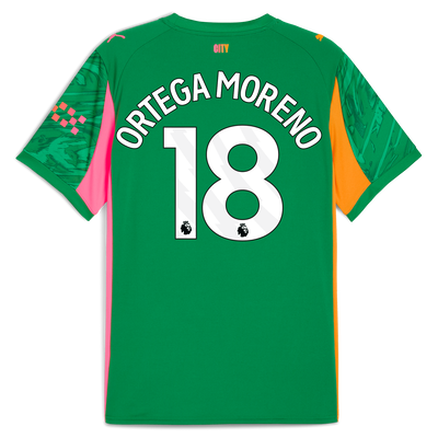 Manchester City Goalkeeper Jersey 2025/26 With ORTEGA MORENO 18 Printing