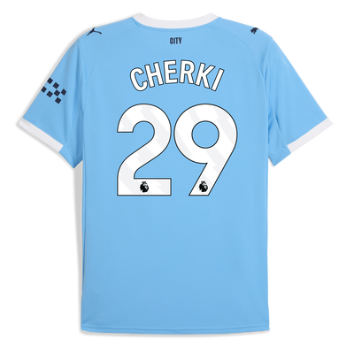 Manchester City Home Jersey 2025/26 With CHERKI 29 Printing