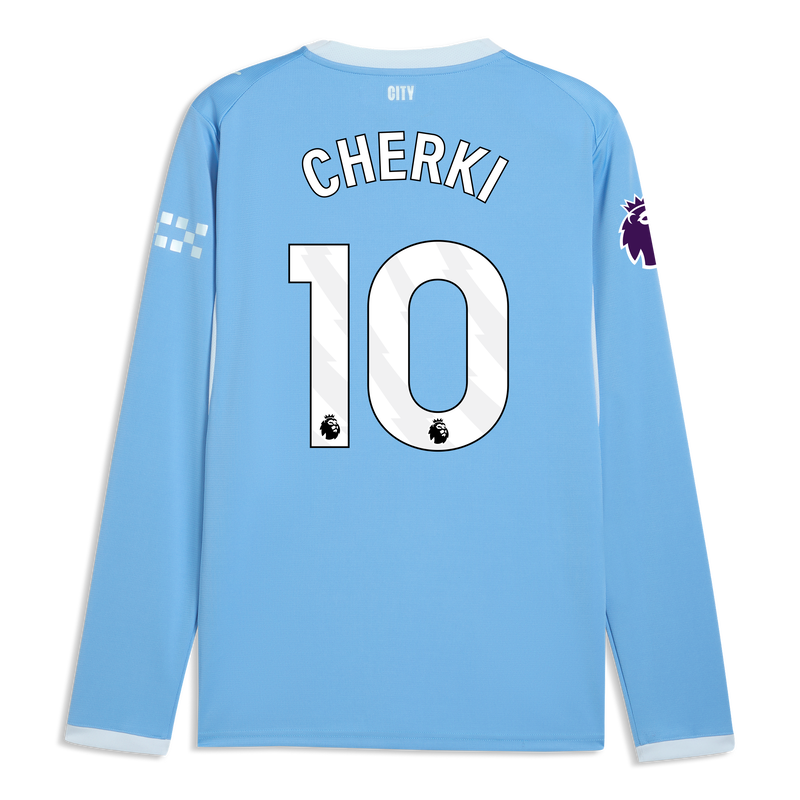 Manchester City Home Jersey 2026/27 Long Sleeve With CHERKI 10