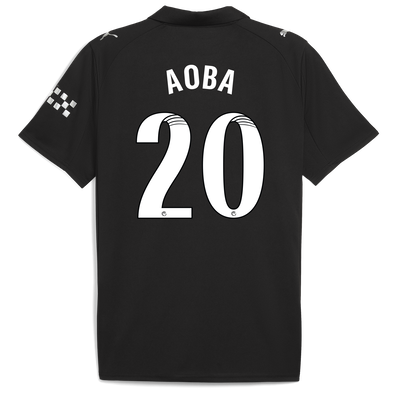 Manchester City Away Jersey 2025/26 With AOBA 20 Printing