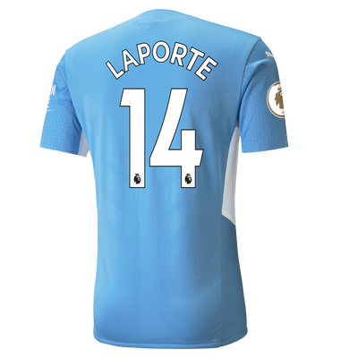 Manchester City Home Authentic Shirt 21/22 with Aymeric Laporte printing