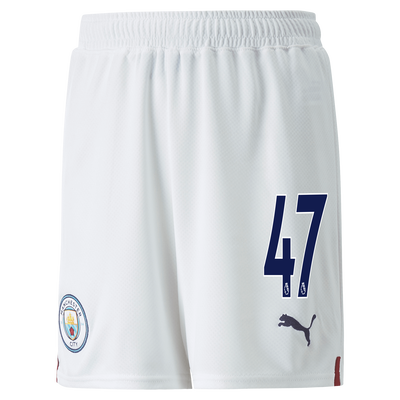 Kids' Manchester City Football Shorts 22/23 with #47