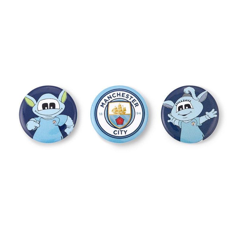MCFC KIDS 3PK MASCOT BADGE - navy