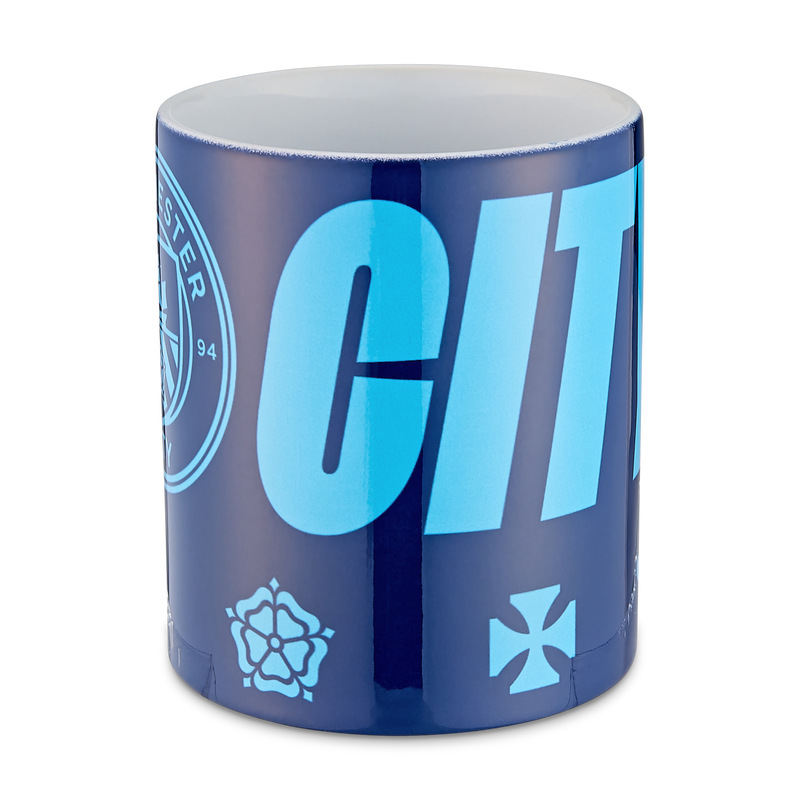 MCFC FW GLYPH PIXEL MUG - navy