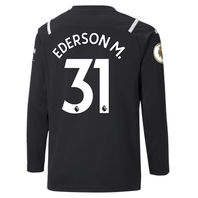 Kids Manchester City Goalkeeper Shirt 21/22 with Ederson printing