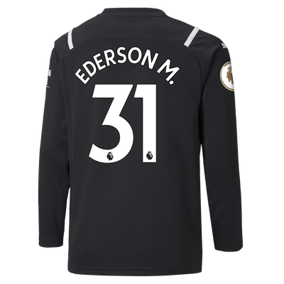 Kids Manchester City Goalkeeper Shirt 21/22 with Ederson printing