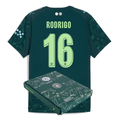 Manchester City EA SPORTS FC Authentic Jersey 2025/26 With RODRIGO 16 Printing in Gift Box