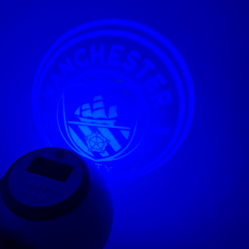 MCFC PROJECTION ALARM CLOCK - blue