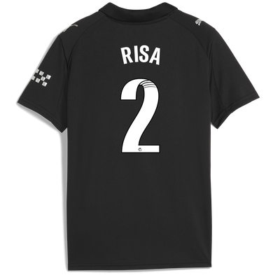 Kids' Manchester City Away Jersey 2025/26 With RISA 2 Printing