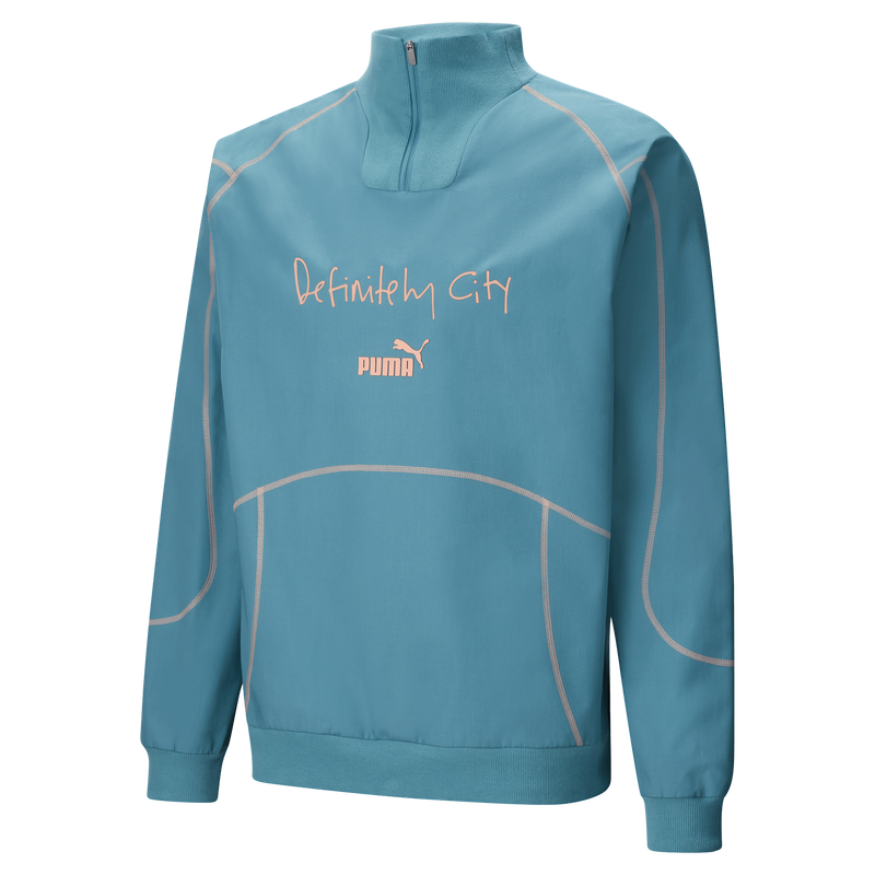 MCFC LW MENS FTBLSTATEMENT DRILL TOP - blue