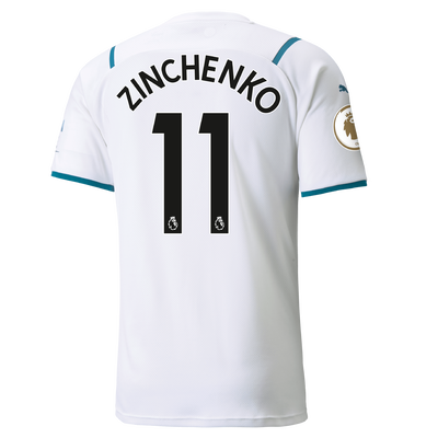 Manchester City Away Shirt 21/22 with Oleksandr Zinchenko printing