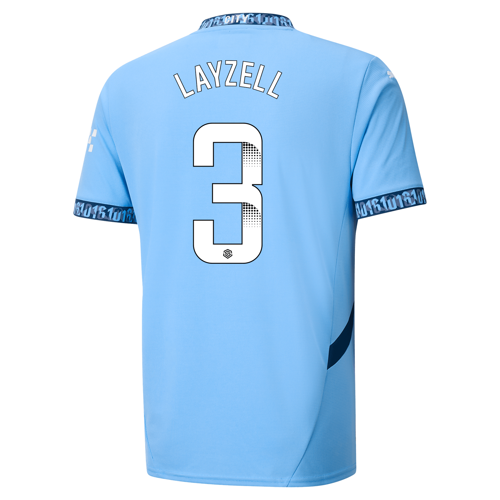 Manchester City Home Jersey 2024 25 With LAYZELL 3 Printing Official Man City Store