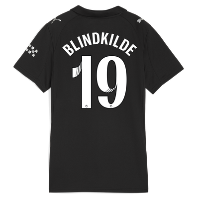 Women's Manchester City Away Jersey 2025/26 With BLINDKILDE 19 Printing