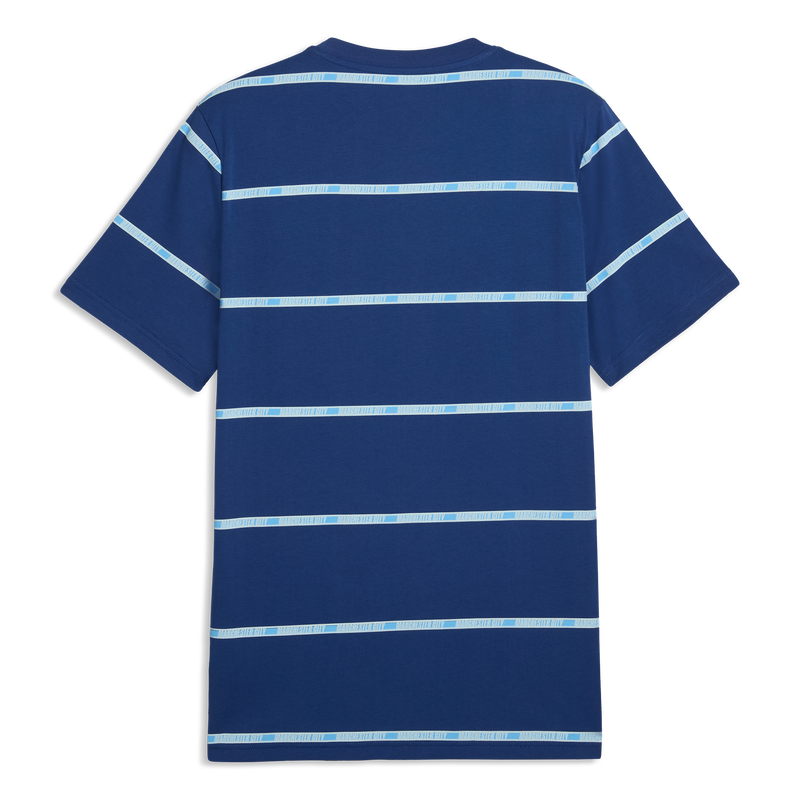 MCFC LW FTBLCULTURE TEE AOP - Blue Jewel-Team Light Blue