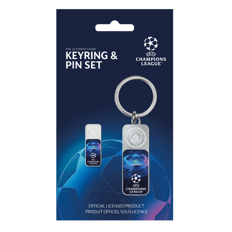 MCFC FW KEY RING PIN SET - blue / silver
