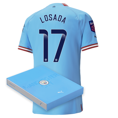 Manchester City Authentic Home Jersey 22/23 with LOSADA 17 printing in Gift Box