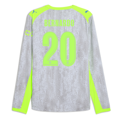 Manchester City Third Authentic Jersey 2025/26 Long Sleeve With BERNARDO 20 Printing