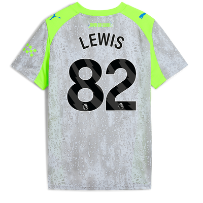 Kids' Manchester City Third Jersey 2025/26 With LEWIS 82 Printing