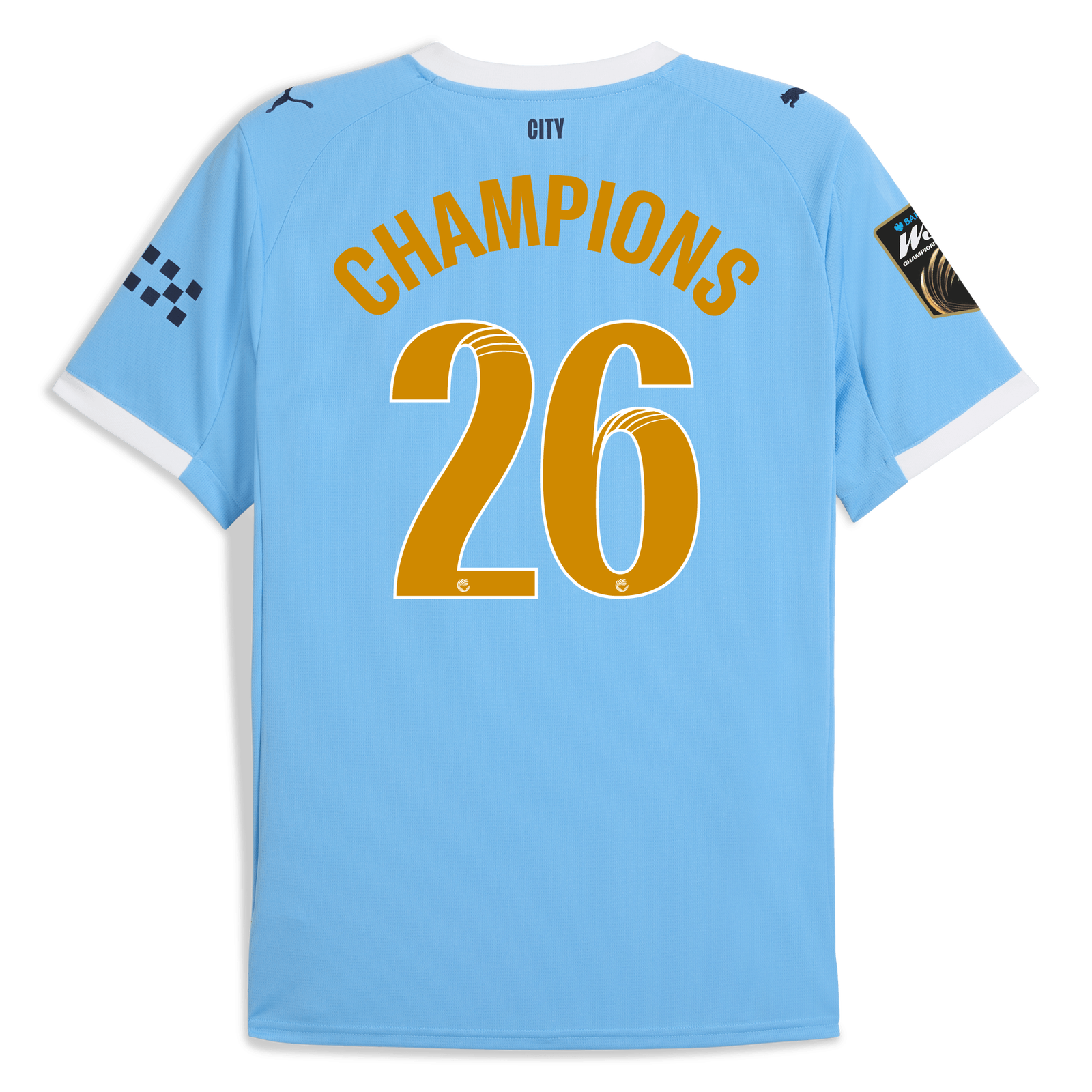 Manchester City Home Jersey 2025/26 With CHAMPIONS 26 Printing