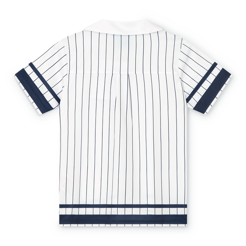 MCFC K VARSITY PINSTRIPE SHIRT - white