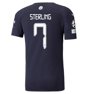 Man City Maglia Gara Third Authentic 21/22 con stampa Raheem Sterling