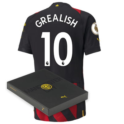 Manchester City Authentic Away Jersey 2022/23 with GREALISH 10 printing in Gift Box