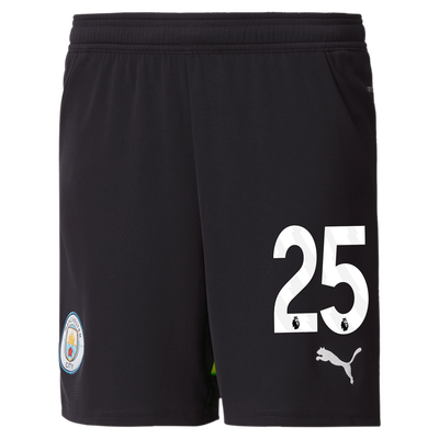 Kids' Manchester City Football Shorts 2024/25 with #25