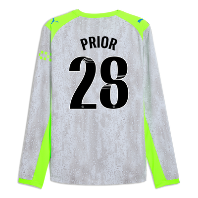 Manchester City Third Authentic Jersey 2025/26 Long Sleeve With PRIOR 28 Printing