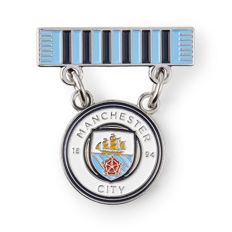 MCFC FW SCARF CREST BADGE - blue